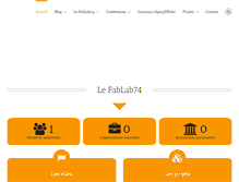 Tablet Screenshot of fablab74.com